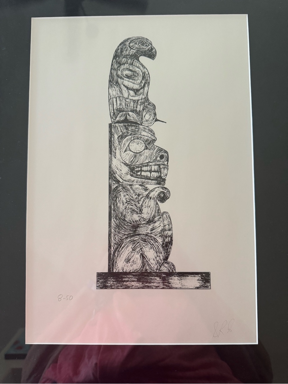 Steve R Collison, Waaskun Haida Art print limited edition 8/50 black metal frame